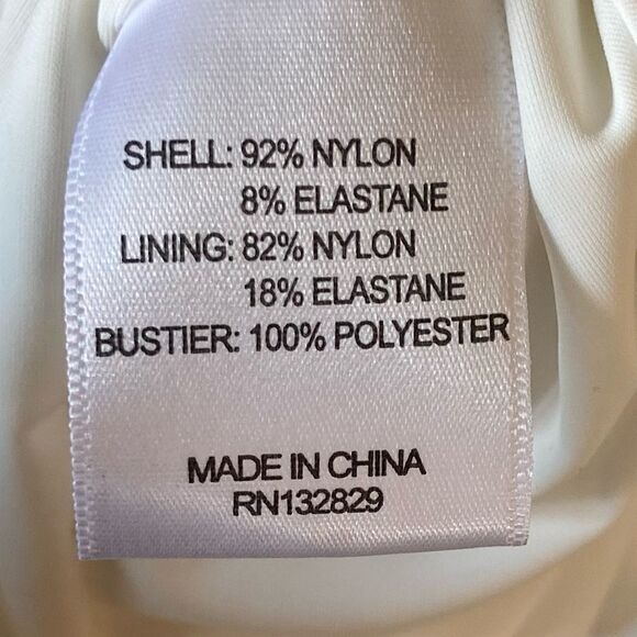 Michael Costello India Midi White Dress Bodycon Size S - Picture 7 of 9